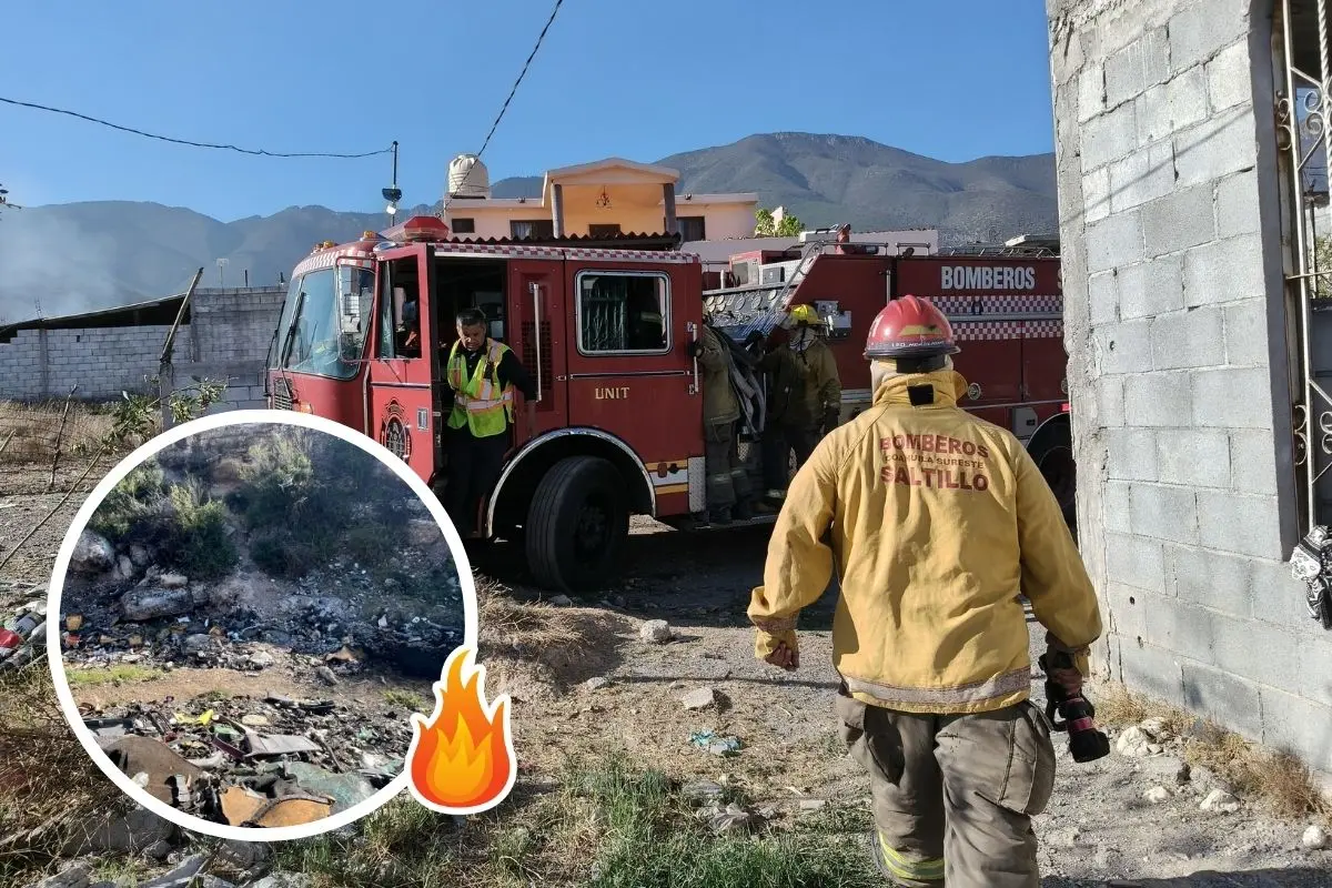 Investigan incendio en Lomas de Zapalinamé en Saltillo / Fotos: Marco Juárez | Canva