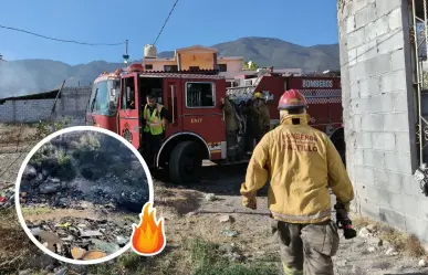 Incendio en Lomas de Zapalinamé: arroyo repleto de basura desata caos en Saltillo