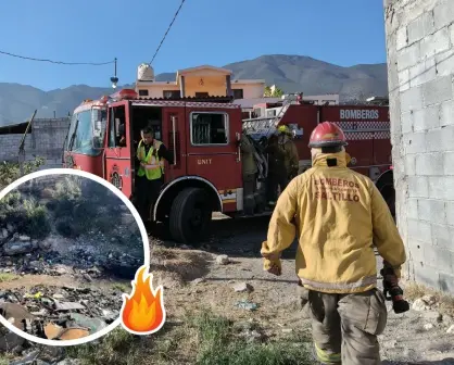 Incendio en Lomas de Zapalinamé: arroyo repleto de basura desata caos en Saltillo