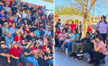 Maestros de BCS continúan con paros y asamblea en Parque de los Mangos