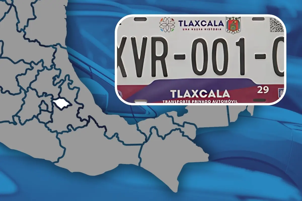 Placas vehiculares en el estado de Tlaxcala Foto: Canva