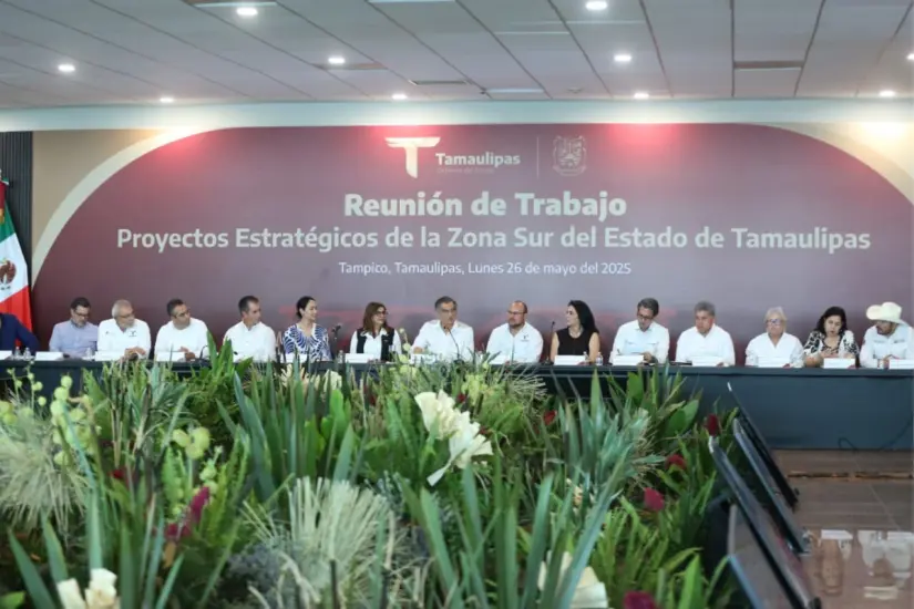 La presentación de los proyectos para el sur de Tamaulipas se llevó a cabo en Tampico. Foto: Gobierno de Tamaulipas