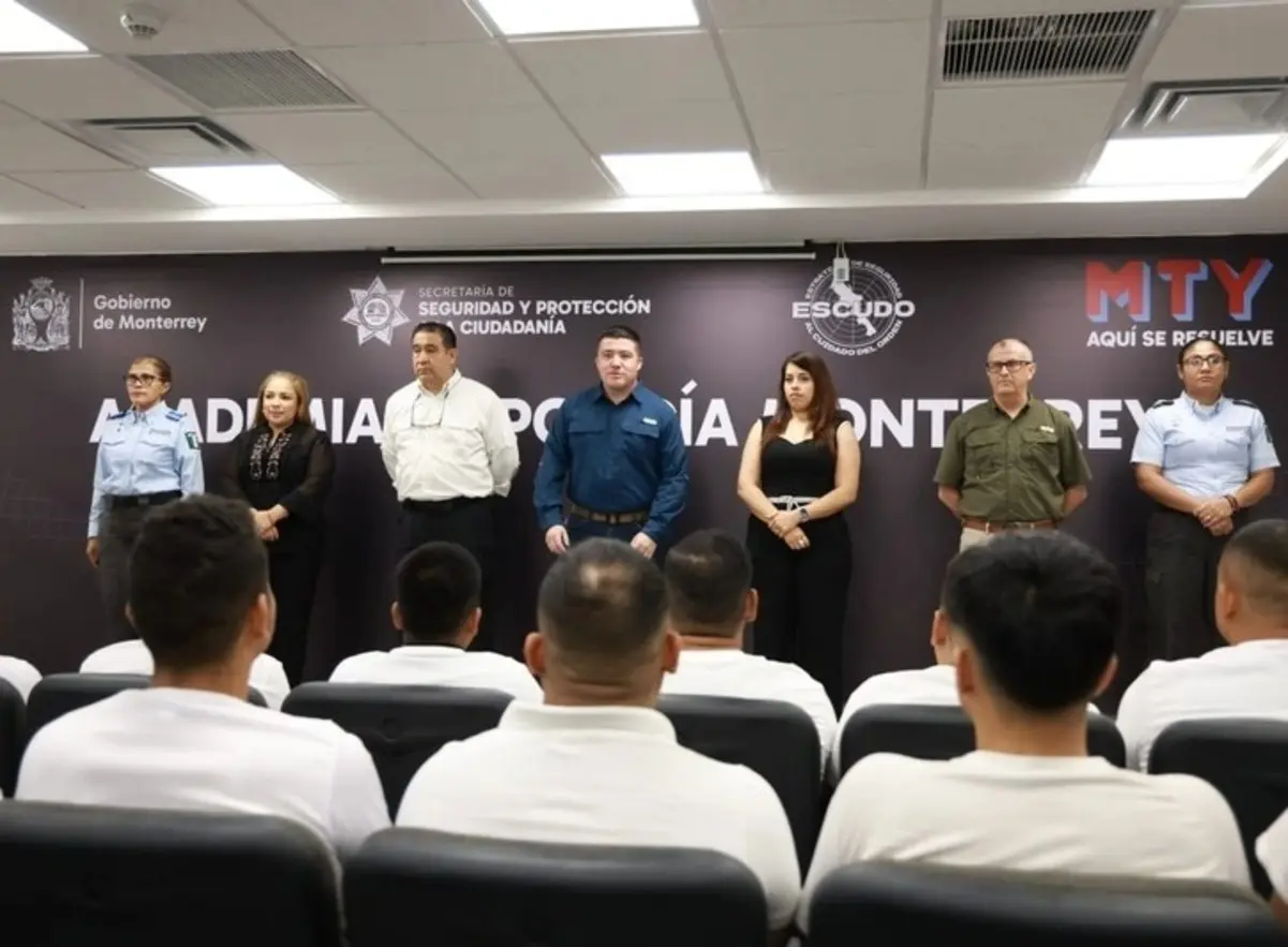 Con estas acciones, el municipio de Monterrey refuerza su estrategia de seguridad y brinda oportunidades para quienes desean una carrera al servicio de la comunidad. Foto: Gobierno de Monterrey.