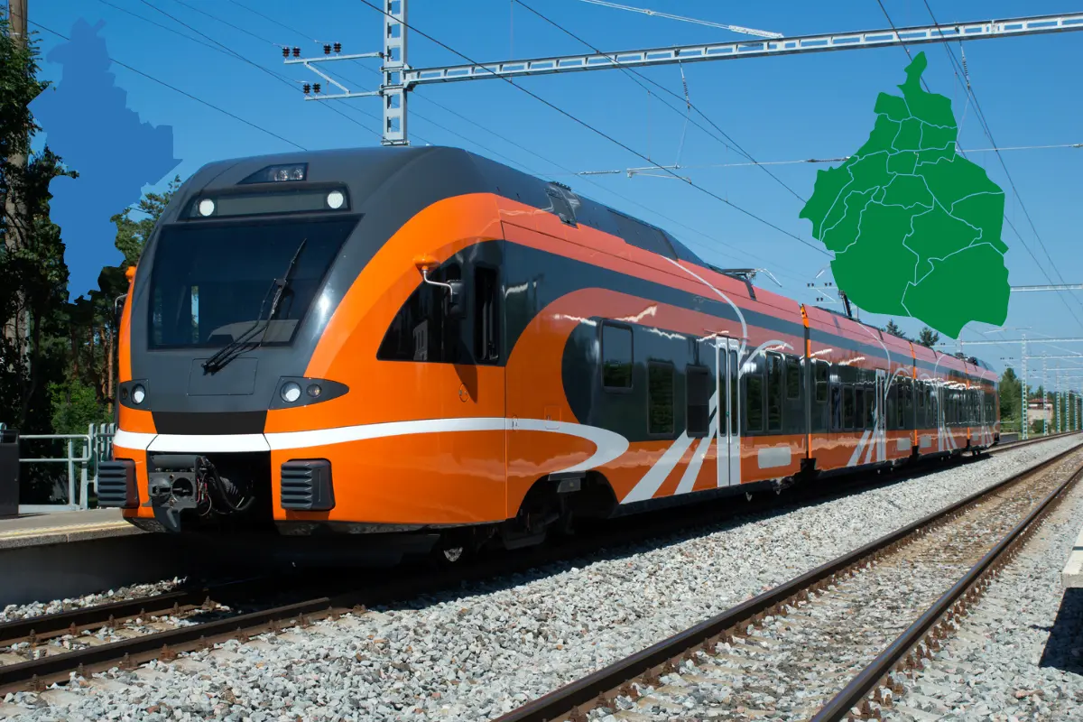 Tren Moderno, mapa de Nuevo Laredo y CDMX. Foto: Canva