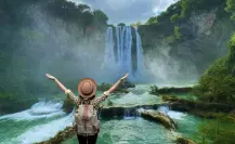Estas son las hermosas cascadas de San Luís Potosí que forma el río que nace en Tamaulipas
