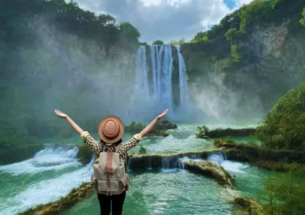 Estas son las hermosas cascadas de San Luís Potosí que forma el río que nace en Tamaulipas