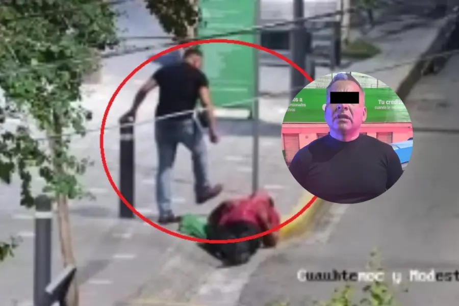 VIDEO | Detienen a hombre tras ser captado agrediendo a una persona en Monterrey