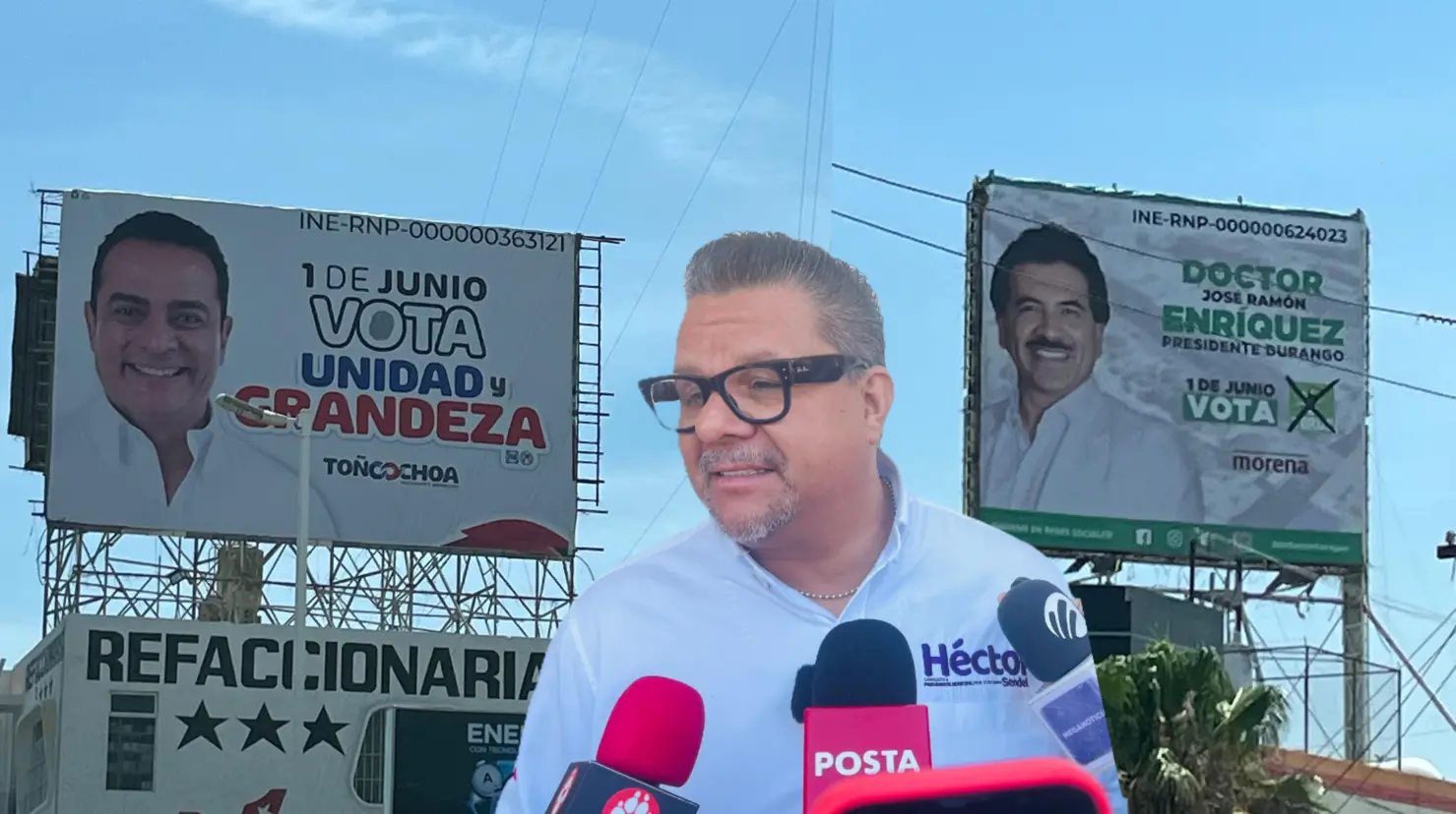 Foto: Jesús Carrillo | El candidato a la presidencia municipal por el PES, Héctor Sendel, se dijo tranquilo y seguro en este cierre de campaña.