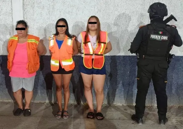 Fuerza Civil detiene a 3 mujeres generadoras de violencia en Monterrey