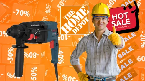 Hot Sale en The Home Depot: Rotomartillo de regalo en la compra de este martillo perforador Bosch