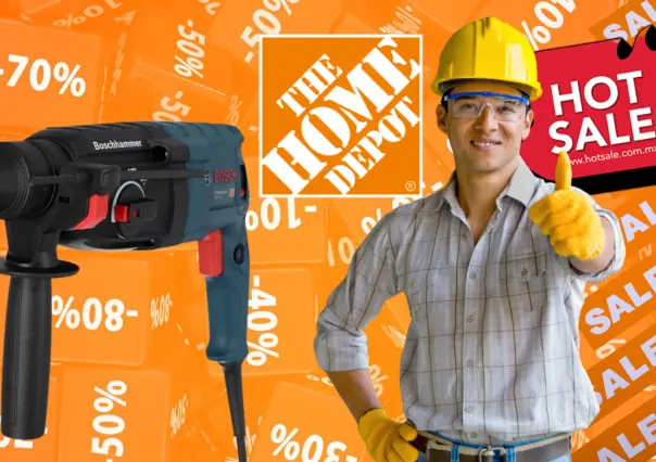 Hot Sale en The Home Depot: Rotomartillo de regalo en la compra de este martillo perforador Bosch
