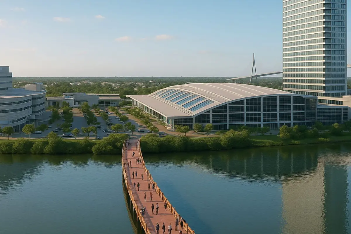 El nuevo hotel estaría ubicado muy cerca de la Expo Tampico, de acuerdo a una imagen compartida por la empresa desarrolladora del proyecto. Foto: Axel Hassel