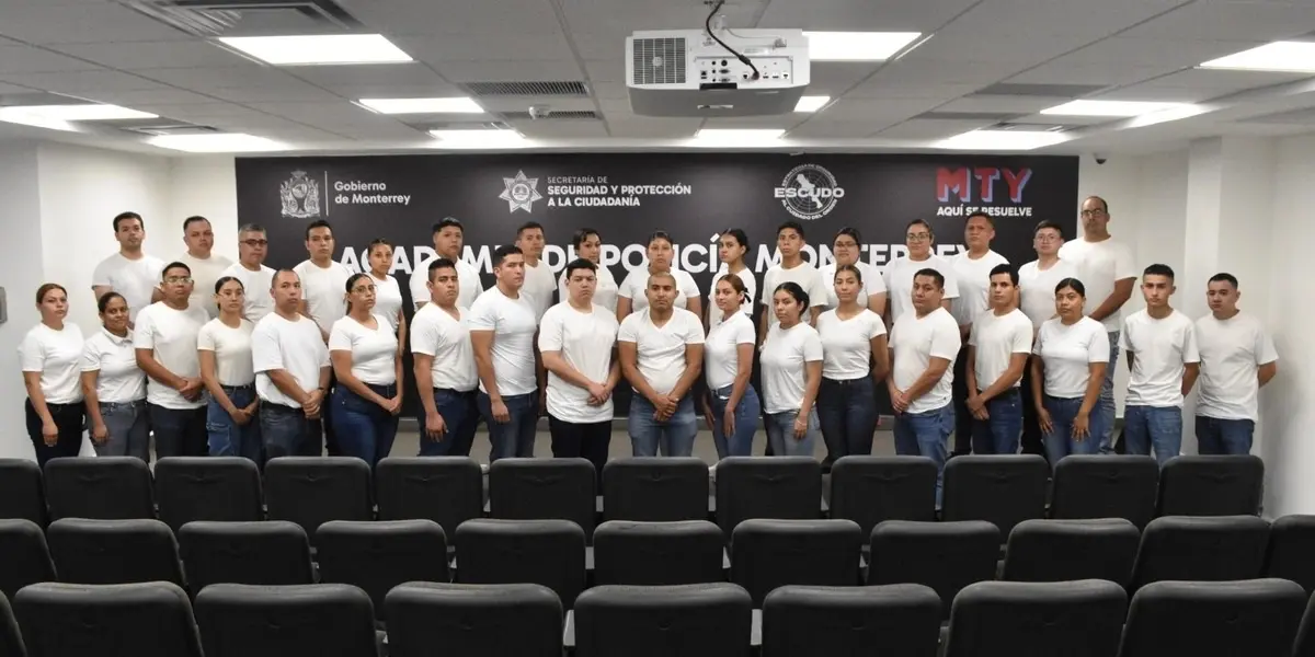 Los nuevos elementos recorrerán diversas áreas de instrucción dentro de la academia. Foto: Secretaría de Seguridad de Monterrey