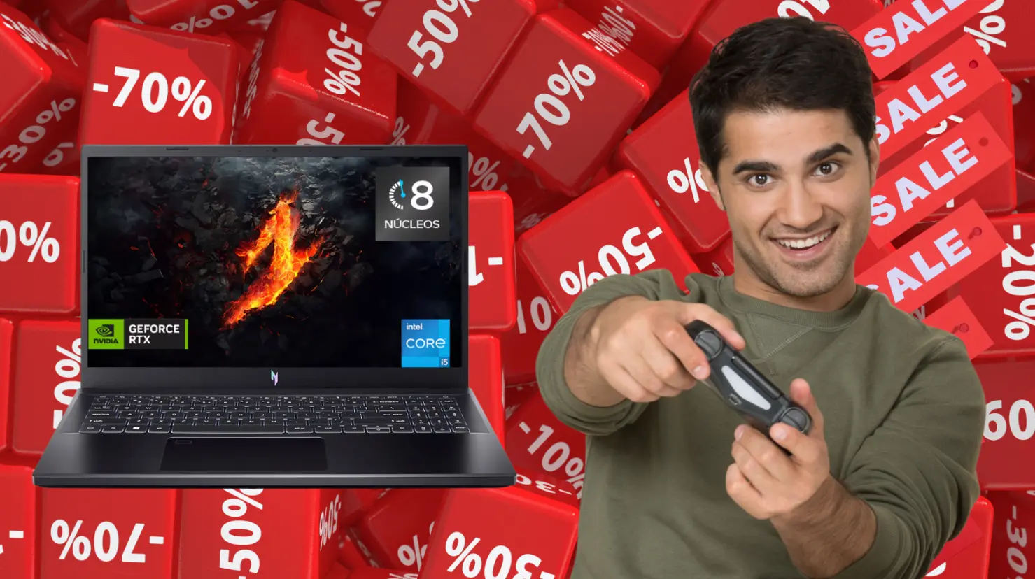 Liverpool tiene esta laptop Acer con el 50% de descuento. Foto: Canva | Liverpool.