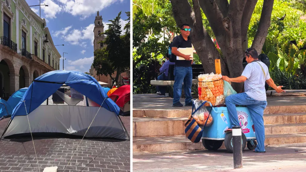 Paro laboral de maestros en Mérida beneficia a comerciantes ambulantes