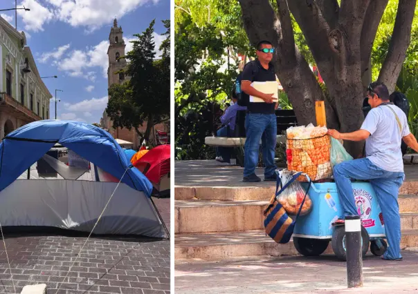 Paro laboral de maestros en Mérida beneficia a comerciantes ambulantes