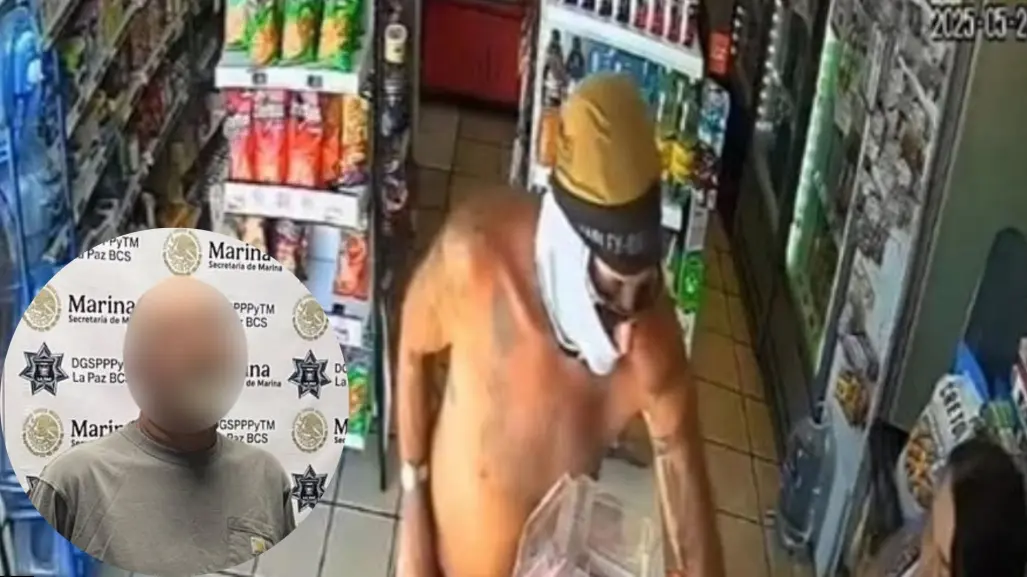 Cae estadounidense que robó a punta de pistola una tienda en el centro de La Paz