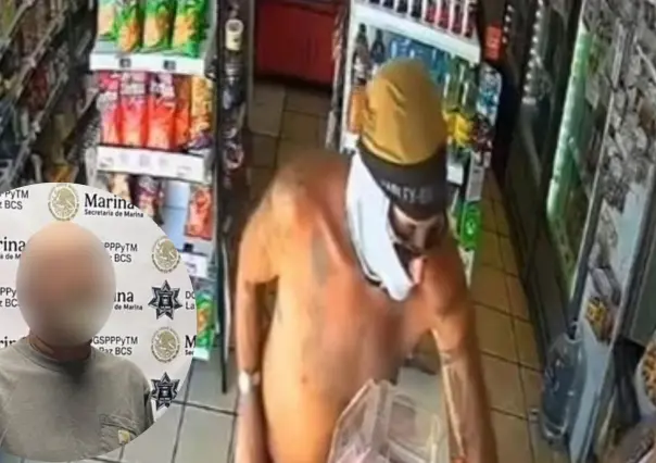 Cae estadounidense que robó a punta de pistola una tienda en el centro de La Paz