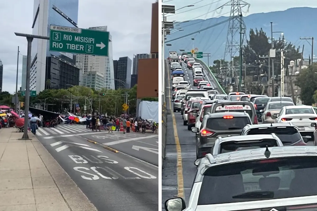 Avenida bloqueada, caos vial. Foto: Iván Macías