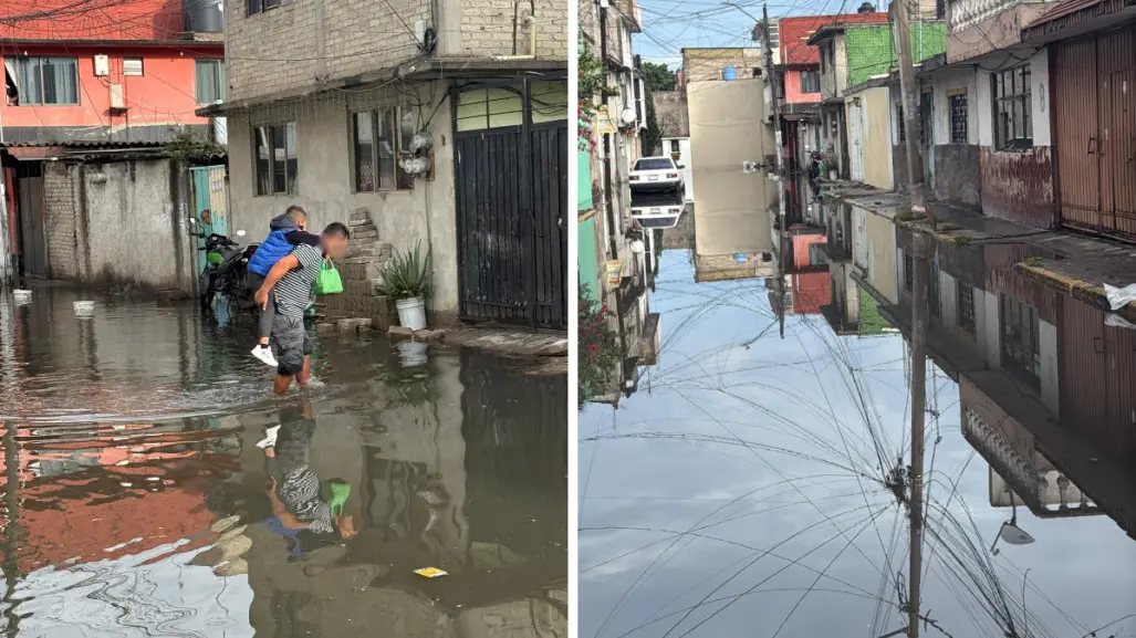 Diez casas amanecen bajo el agua en la colonia Agrícola Pantitlán en CDMX