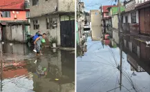 Diez casas amanecen bajo el agua en la colonia Agrícola Pantitlán en CDMX