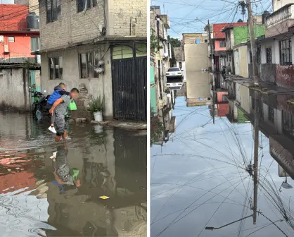 Diez casas amanecen bajo el agua en la colonia Agrícola Pantitlán en CDMX