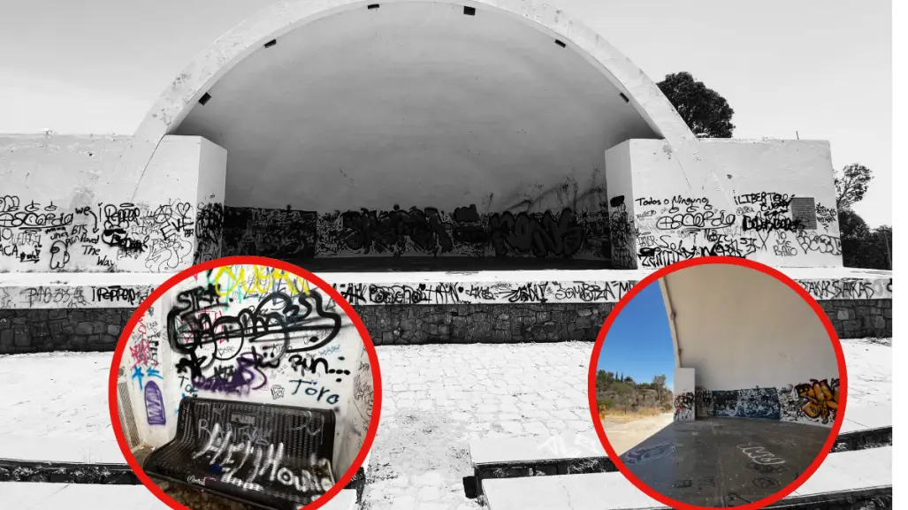 La triste y pésima imagen de la Concha Acústica del Parque Sahuatoba