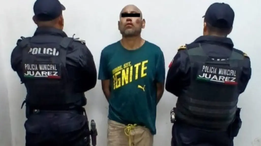 Detienen a hombre tras atacar con un palo a una mujer en Juárez