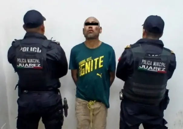 Detienen a hombre tras atacar con un palo a una mujer en Juárez
