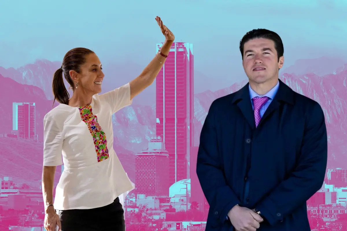 La Presidenta de México, Claudia Sheinbaum y el Gobernador de Nuevo León, Samuel García. Foto: Canva