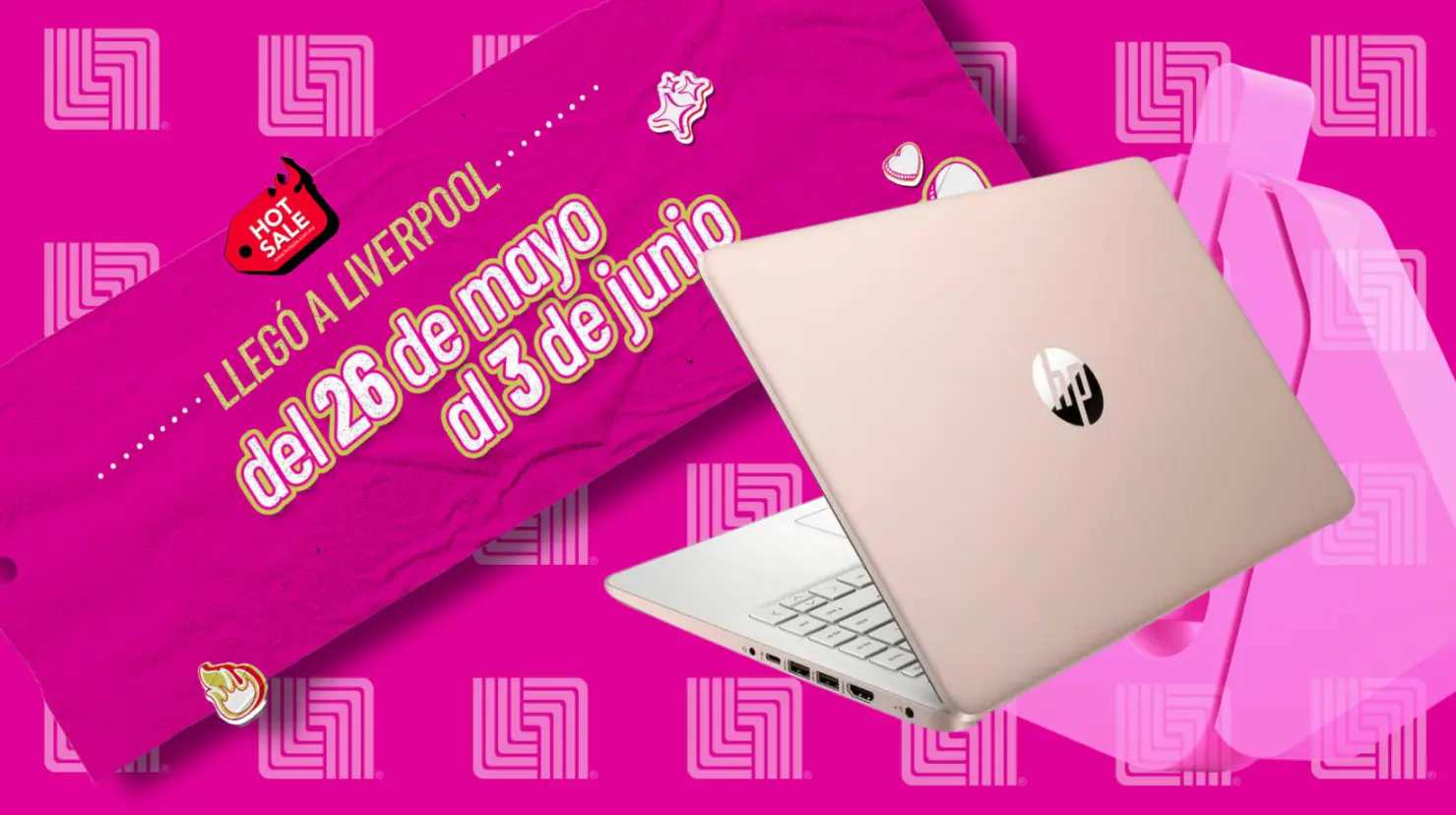 Hot Sale en Liverpool: Laptop HP con el 23% de descuento. Foto: Canva | Liverpool.