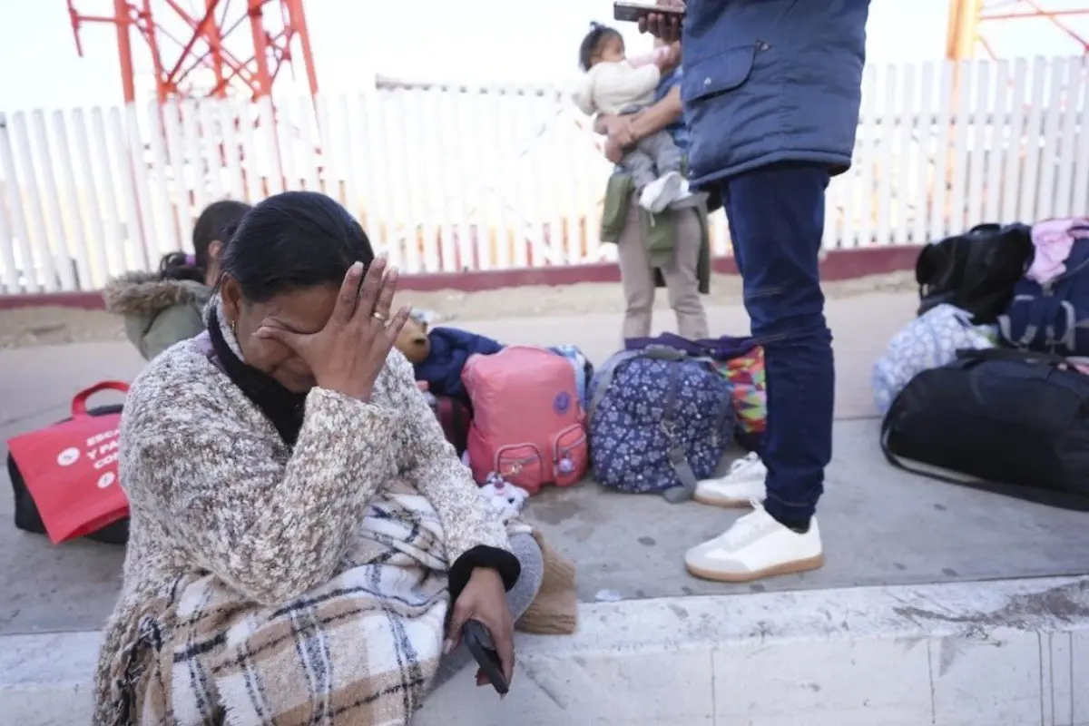 Migrantes varados en la frontera tras la llegada de Donald Trump a la presidencia Foto: RRSS