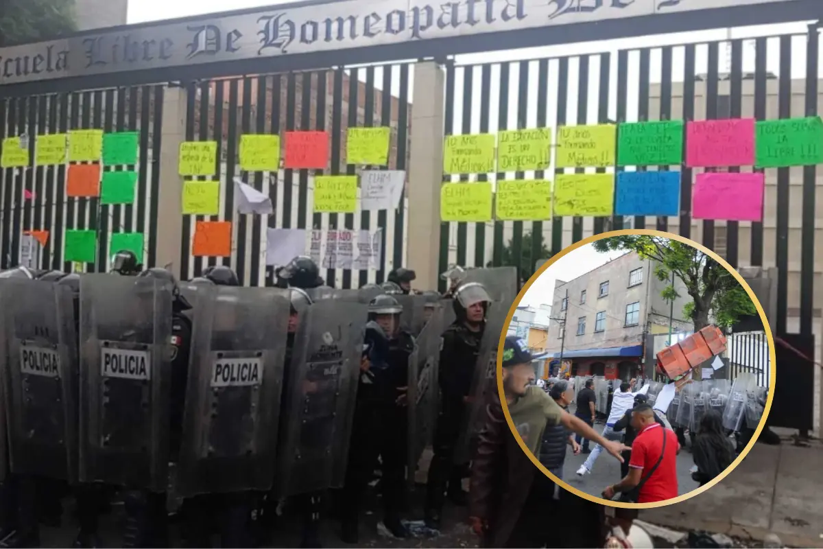 Riña entre habitantes y policías. Foto: @carelessw | Canva