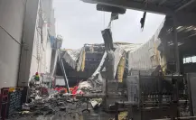 Colapsa techo de empresa en Santa Catarina tras fuertes lluvias y evacuan a 90 trabajadores