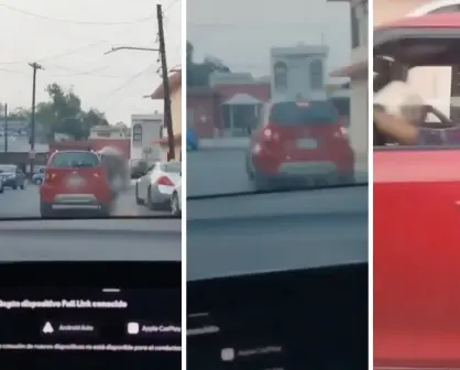 VIDEO | Mujer obliga a su hija a correr colgada de vehículo en Guadalupe