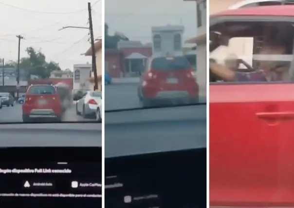 VIDEO | Mujer obliga a su hija a correr colgada de vehículo en Guadalupe
