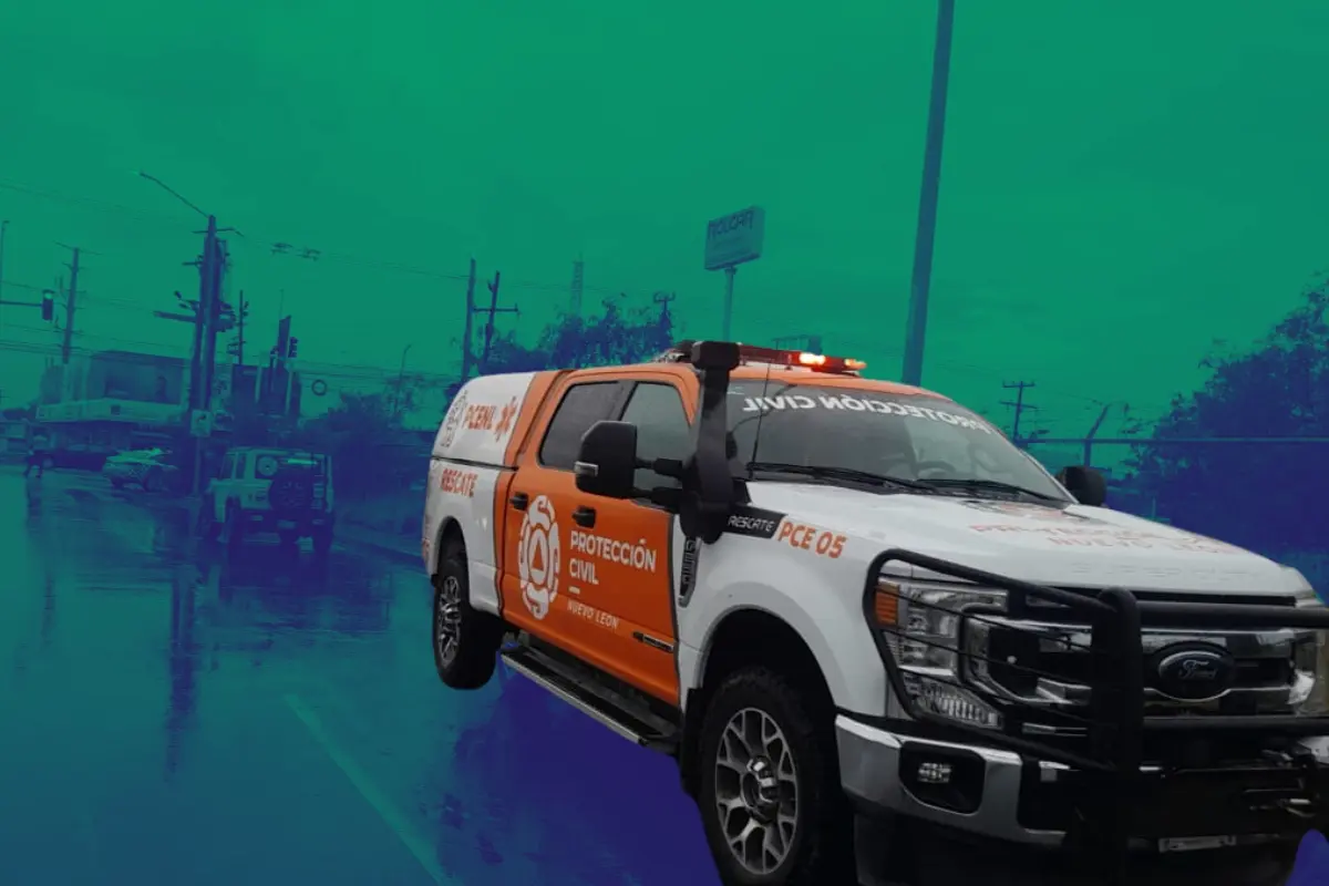 Unidad de Protección Civil de Nuevo León en la zona del rescate. Foto: Canva