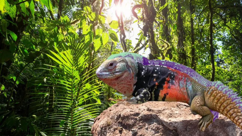 Esta es la exótica iguana yucateca que está en peligro de extinción