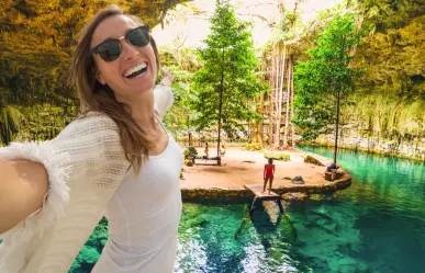 La pequeña isla que está dentro de un cenote en Yucatán