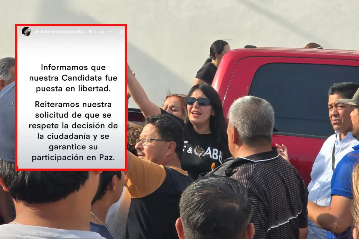 Fue liberada la candidata de Morena a la presidencia de Santiago Papasquiaro. Foto: Especial.