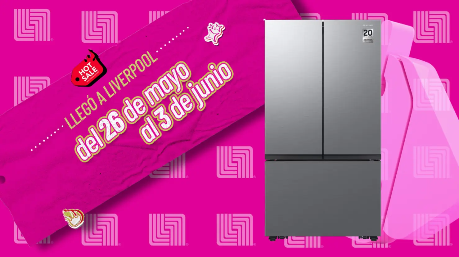 Liverpool tiene este refrigerador Samsung con 16 mil pesos de descuento. Foto: Canva | Liverpool.