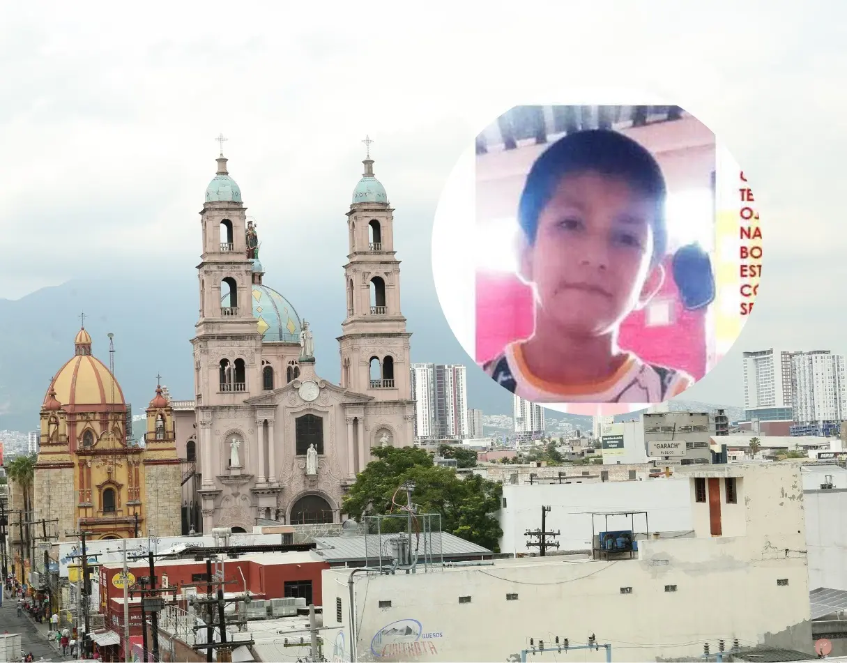 Emmanuel Ignacio Thomas es un niño mexicano de 10 años, cuya desaparición mantiene en alerta a las autoridades. Foto: Canva/Fiscalía General de Justicia de Nuevo León.