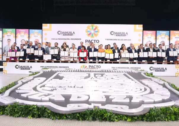 Manolo Jiménez encabeza firma del Pacto Coahuila 2025