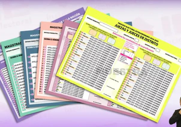 ¿Qué significan los colores de las boletas de la elección al Poder Judicial?