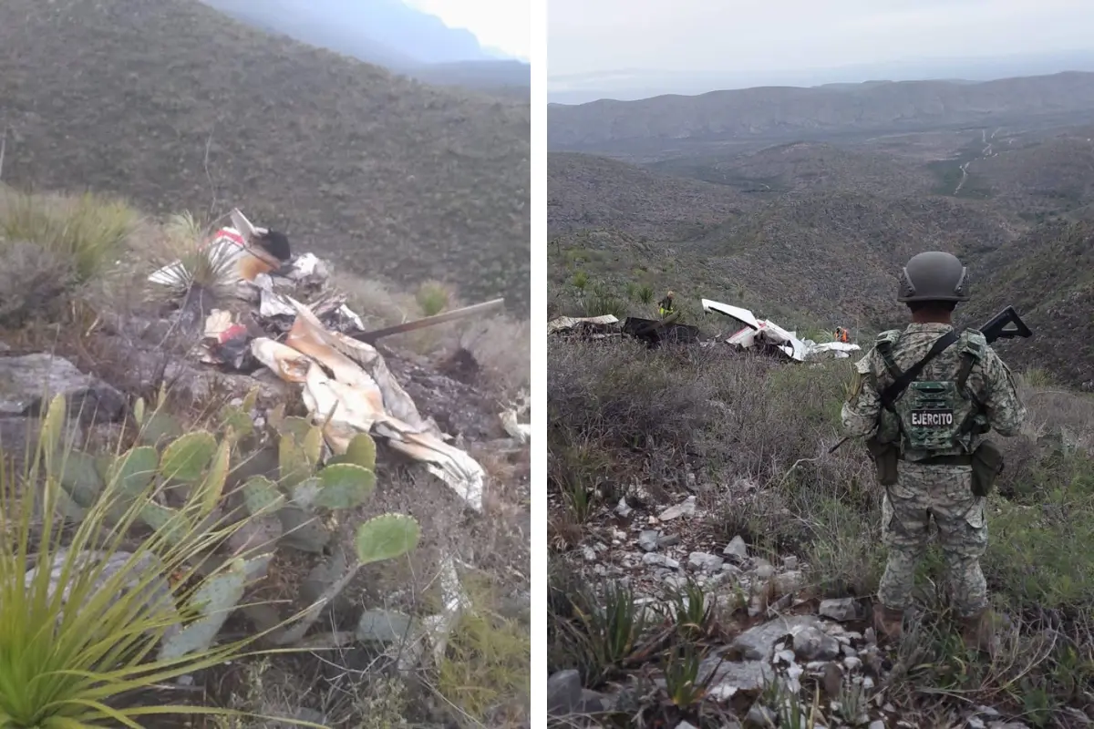 La avioneta se estrelló en la zona serrana del ejido Dolores, dentro del municipio de Castaños, Coahuila./Foto: El Molino/ Canva