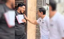 César Garza Arredondo recorre Bosques de San Miguel durante lluvias en Apodaca