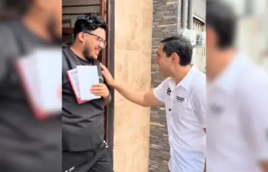 César Garza Arredondo recorre Bosques de San Miguel durante lluvias en Apodaca