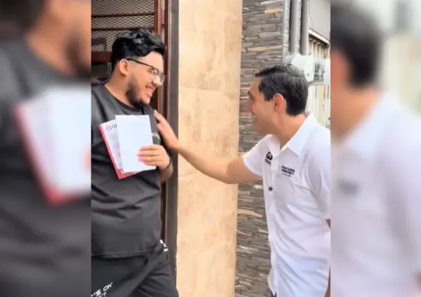 César Garza Arredondo recorre Bosques de San Miguel durante lluvias en Apodaca