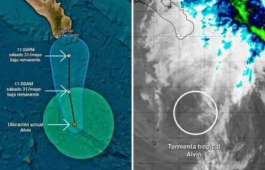 Tormenta tropical Alvin se degrada a baja presión: lluvias y vientos moderados en BCS