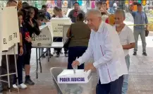 AMLO reaparece para votar en la elección judicial